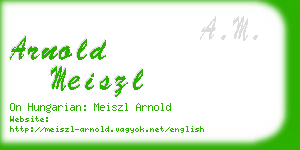 arnold meiszl business card